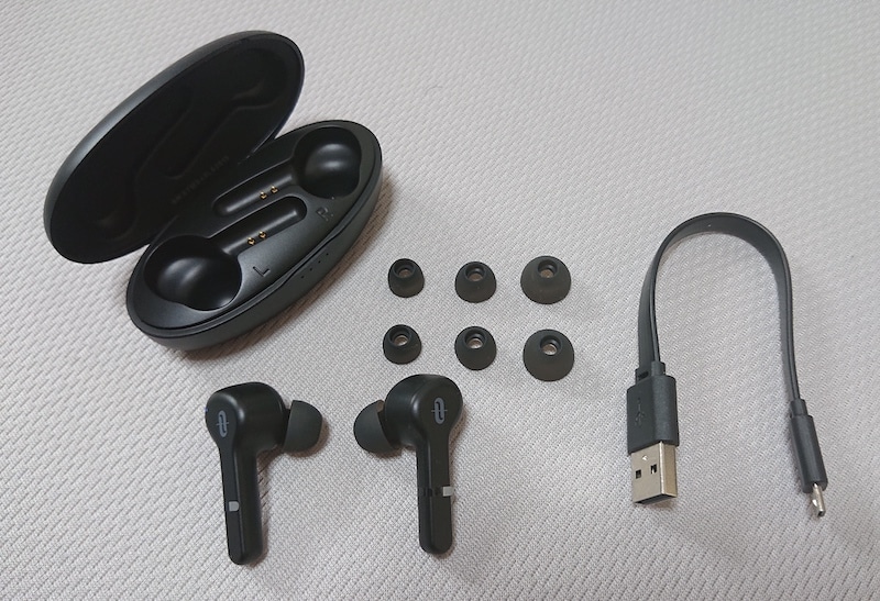 TaoTronics ワイヤレス イヤホン Bluetooth 5.0  片耳対応 高評価 使いやすい 高音質 部品 イヤホンパーツ 実際 充電 TYPE B